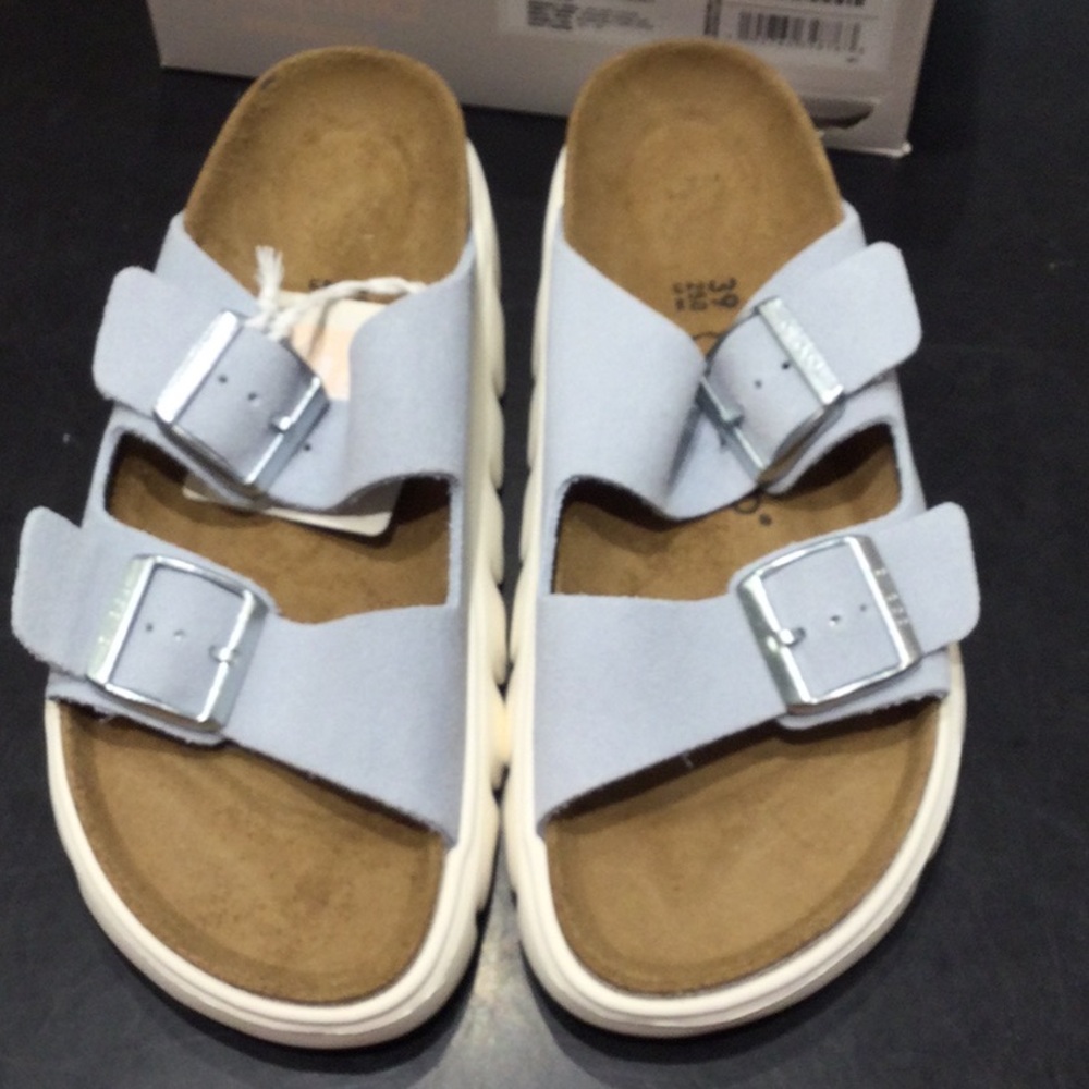 Papillio by Birkenstock Arizona Pap Chunky 39 baby blue NIB NWT